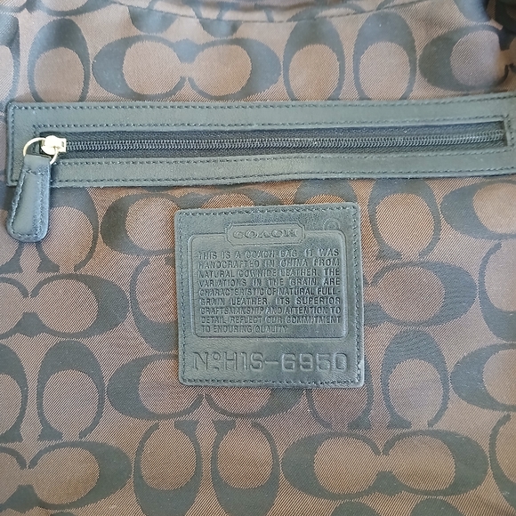 Vintage COACH Amanda Hobo Black Leather Bag - Picture 7 of 9